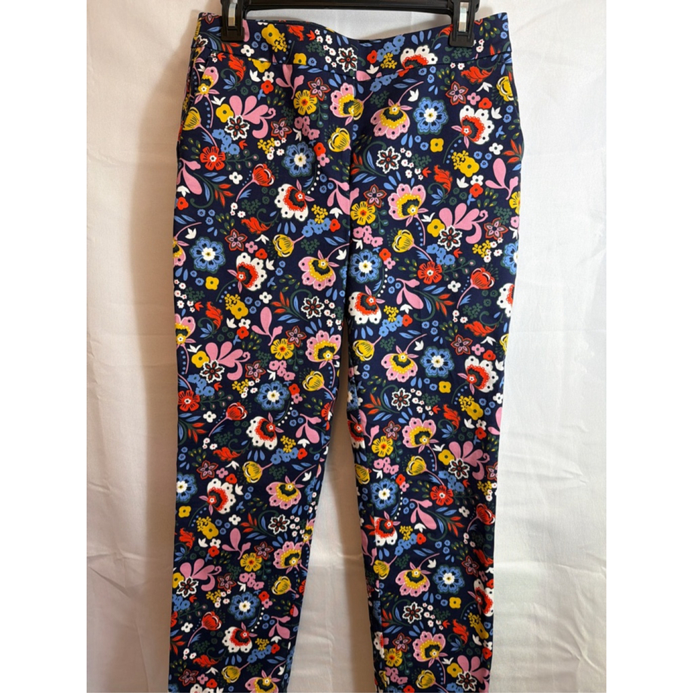 Boden Floral Print Ankle Pants Womens 6 Stretch Work Wear Office Career Trousers